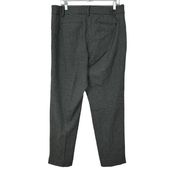 Talbots Women’s 12 Hampshire Ankle Pockets Mills Grey Black Houndstooth Pant - Picture 2 of 6